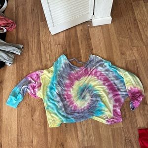 Rainbow open back long sleeve